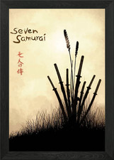 Seven Samurai Swords Framed