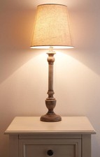 Grey Shabby Chic Table Lamp In