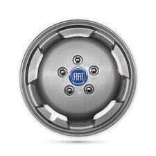For Fiat Ducato Motorhome Camper Van 4x 15” Deep Dish Silver Wheel Trims Blue