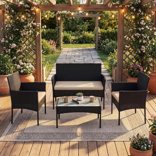 Rattan garden furniture - garden,