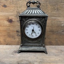 Stunning Ornate Vintage Metal Coral Windup Alarm Clock - Working haramachi seiki