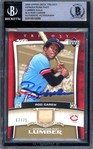 Rod carew beckett bas signed - carew,
