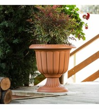 Large URN Planter Pots. Garden Plastic Flower Pot Garden Stand. Vintage Style.