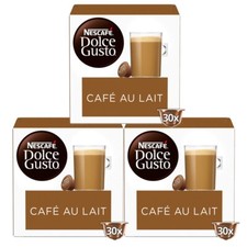 Nescafe Dolce Gusto Cafe Au Lait Magnum Pack 90 Coffee Pods (90 Drinks)