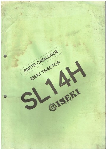 Iseki model sl14h - iseki,