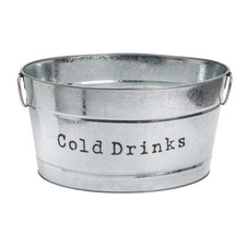 Large Drinks Bucket Vintage Metal Champagne Bar Beer Chiller Drink Cooler