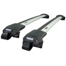 Thule WingBar Edge Silver Roof Bar Set to fit VW T-Roc 18-25 Open Rail Aluminium