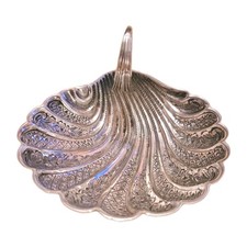 Ornate Fluted Silver Shell