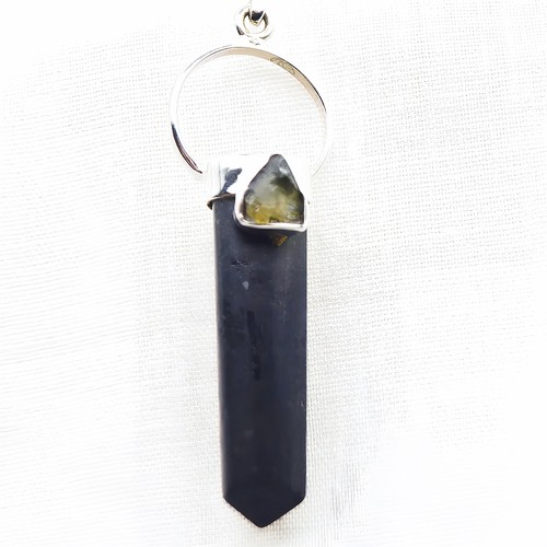 Moldavite black tourmaline - moldavite,