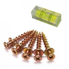 Bear Claw Hanger Plasterboard Picture Hanging Brass Screws + Level Hangman