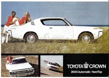 Toyota Crown 2600 Hard Top Coupe 1971-1972 UK Market Single Sheet Sales Brochure