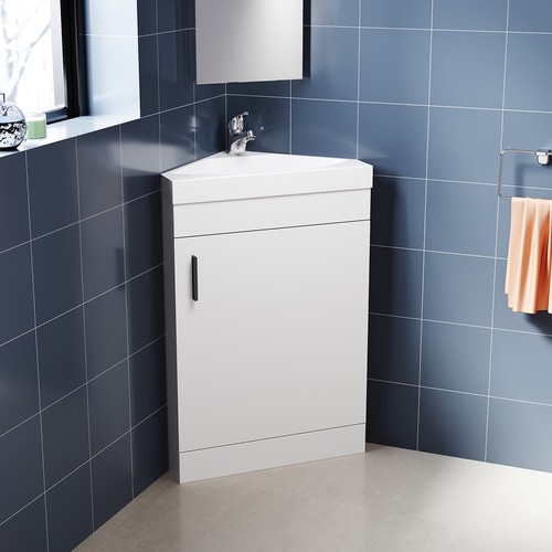 Modern corner bathroom vanity - modern,