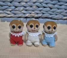 Sylvanian  Families Spotter Meerkat Baby Triplets  Family Figures 