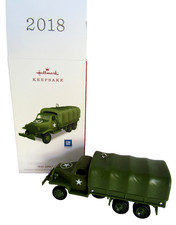 Hallmark  2018 1941 GMC CCKW Military Truck Christmas Keepsake Ornament MIB
