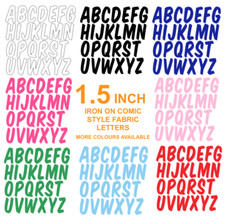 FABRIC LETTERS! IRON ON! 1.5"