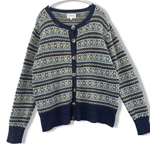 Brora wool fair isle - brora, cardigan