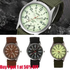 Swiss Army Military Watch Men’s Canvas Strap Analog Quartz Sport Wrist Gift UK