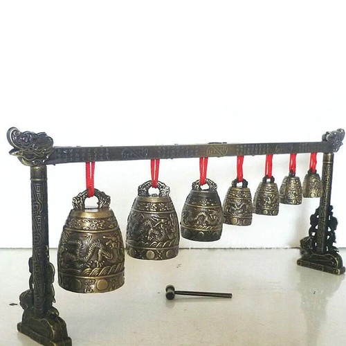 Resonant chinese bronze gong - chinese,