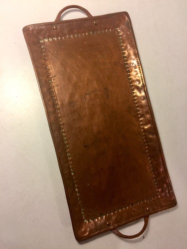 Antique newlyn copper tray - antique,
