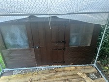 2x3x2m Metal Chicken Coop Outdoor Large Walk-in Hen Cage House w/Cover 6.5x10FT