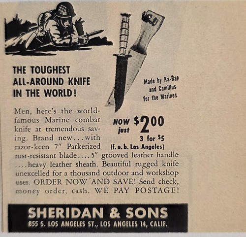 1948 print marine combat - ad,