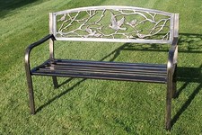 Metal Garden Bench with Cast