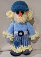 Vtg Jean Greenhowe Scarecrow Grandpa Hand Knitted Hand Made Scarecrow Doll 13"