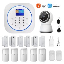 TUYA Wireless WIFI&GSM Alarm System Home Security Burglar Smart Camera for Alexa