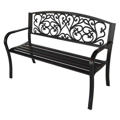 Seater metal garden bench - metal,