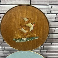 Vintage flying ducks pond wood