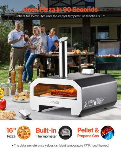 Vevor dual fuel pizza - fuel, oven