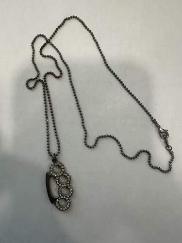 Brass knuckles charm - brass,