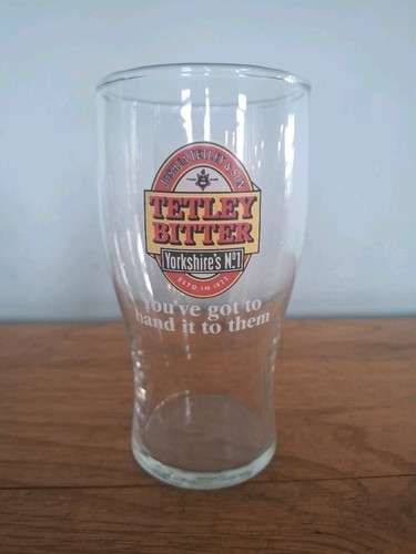 Tetley bitter pint glass - tetley,