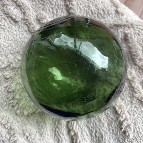 Vintage green glass fishing - vintage,