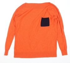Paul Costelloe Women’s Orange Wool Blend Pullover Jumper Size S