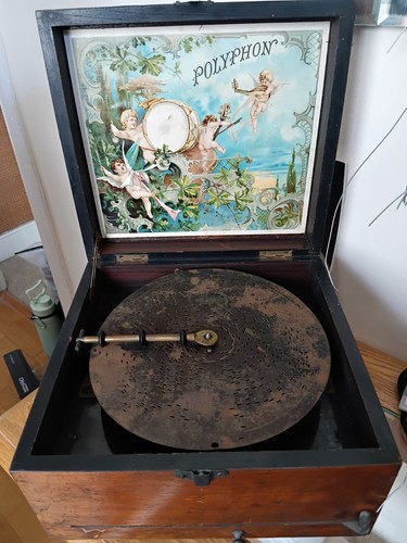Antique polyphon disc - antique, music