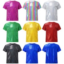 Kids Boys Girls Tops Sequins