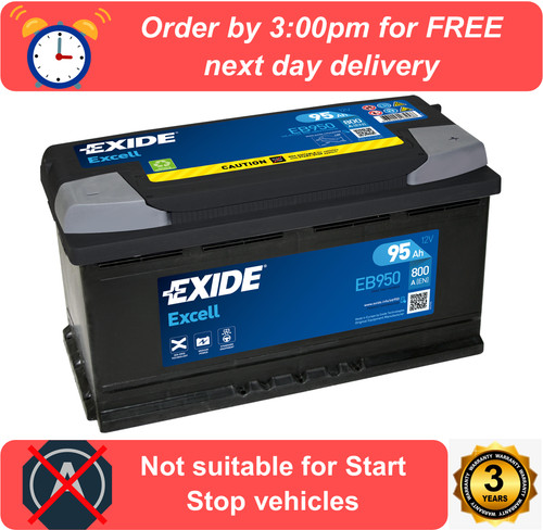 Eb950 exide excell car battery - eb950,