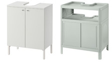 IKEA Wash Basin Base Cabinet with 2 Doors Bathroom Storage Unit with Shelves
