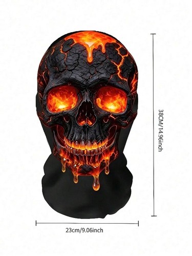 Halloween skull mask flame - skull,