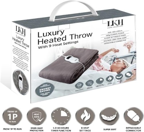 Luxury electric heated - heated, throw