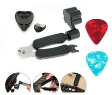 3 in 1 Guitar Tool - String Winder / Cutter / Peg Puller +2 Picks +1 Pick Holder