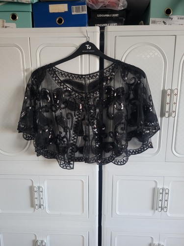 1920s sequin shawl wrap gatsby - 1920s,