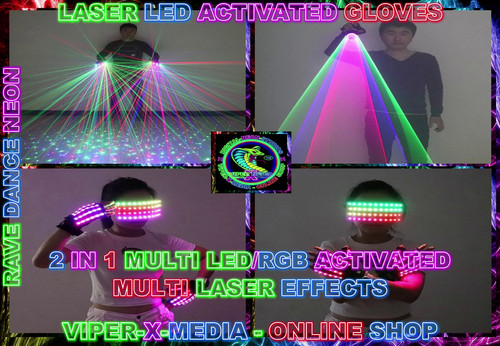 Laser led rgb gloves - led/rgb,