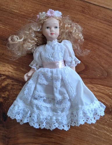 Vintage porcelain bride doll - porcelain,