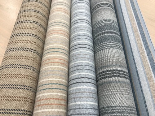 Woollen stripe ticking fabric - woollen,