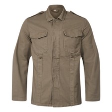 Army Jacket German Military Style Moleskin Cotton Long Sleeve Work Top Olive