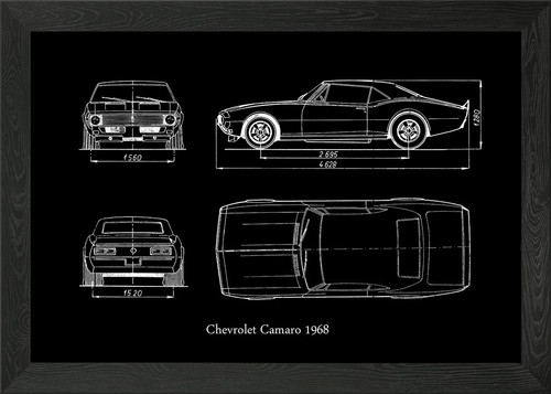 Chevrolet camaro 1968 - 1968, framed