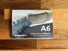 Scrawlrbox A6 Watercolour Postcard Paper 300gsm Pad Hot Pressed