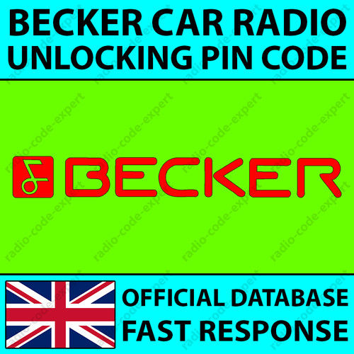 Becker radio pin code - radio,